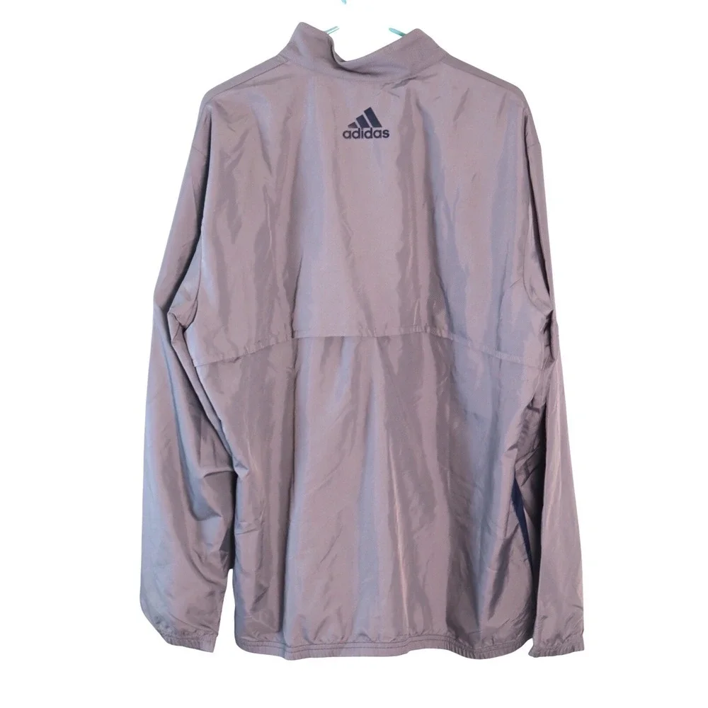 Adidas Golf Mens Navy Grey Full Zip Windbreaker Jacket CY7447 Large NWT